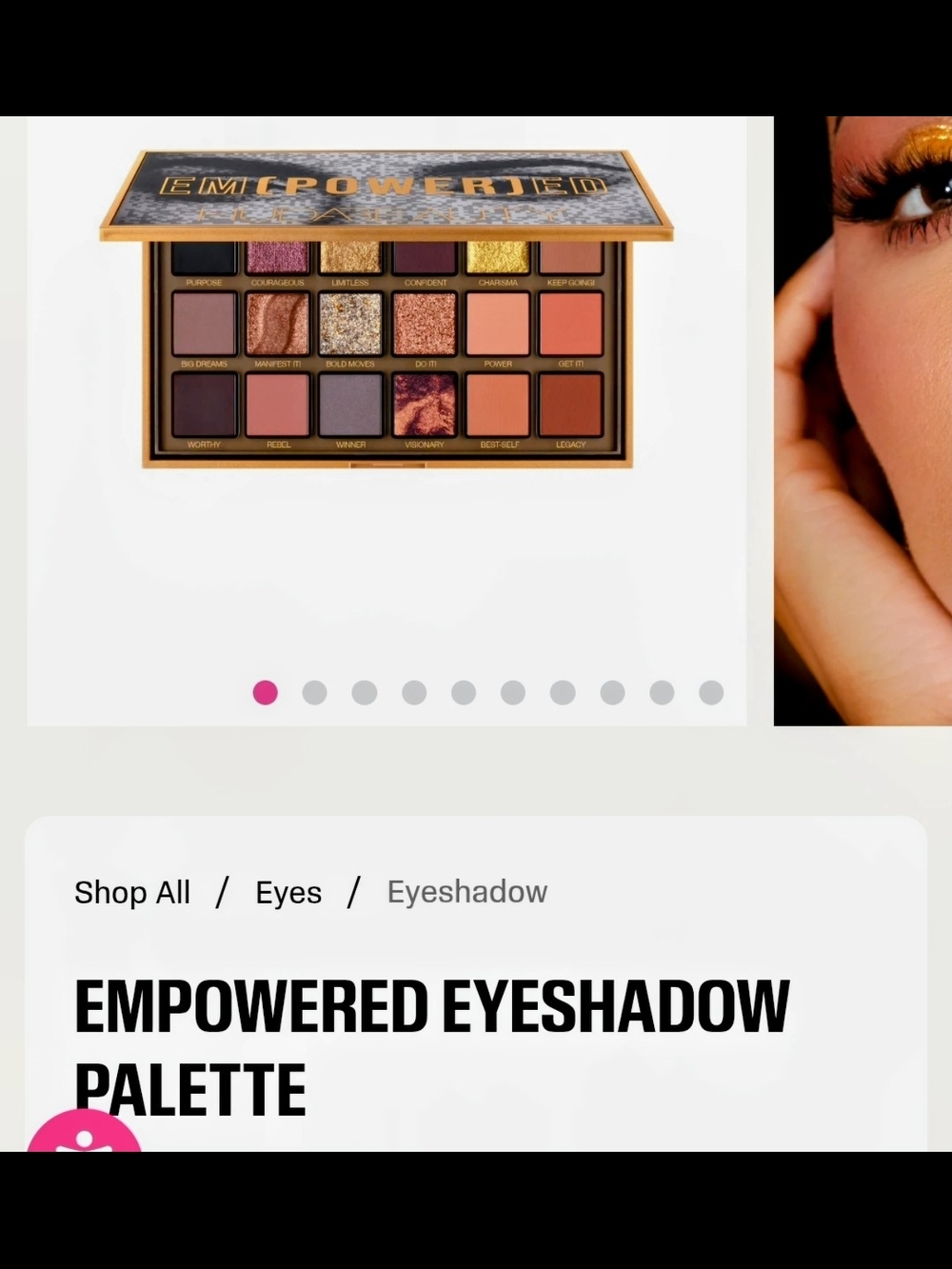 Huda Beauty Empowered Eyeshadow Palette - Warm Neutrals & Gold